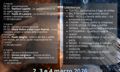 3 Giorni della Scienza: 12 laboratori, conferenze e grande evento finale