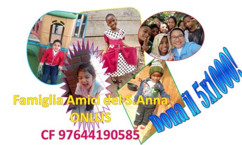 Dona il 5 x 1000 alla Famiglia Amici del Sant'Anna Onlus