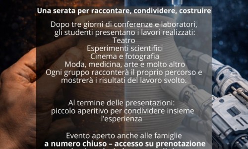 31 Marzo - grande serata finale Tre giorni della Scienza