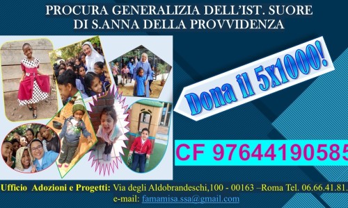 Dona il 5 x 1000 alla Famiglia Amici del Sant'Anna Onlus