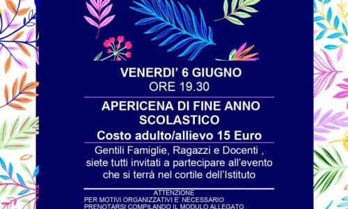 L'APERICENA DI FINE ANNO  DEL LICEO